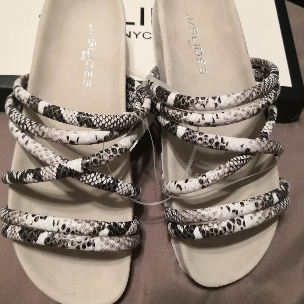 J slides animal print sandals